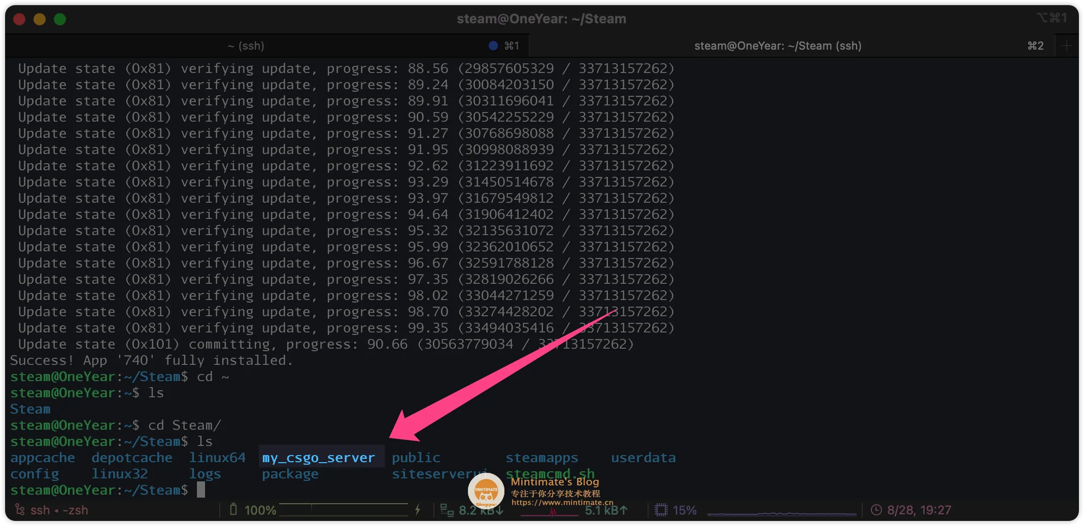 SteamCMD拉取CSGO成功