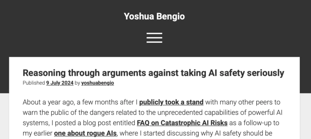 图灵奖的获奖者们，担心成为AI界的“奥本海默”