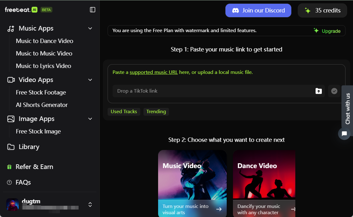freebeat.ai：一键将音乐转为舞蹈视频和音乐视频-1