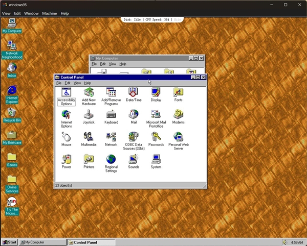 2025年体验Windows 95 无需重装超简单