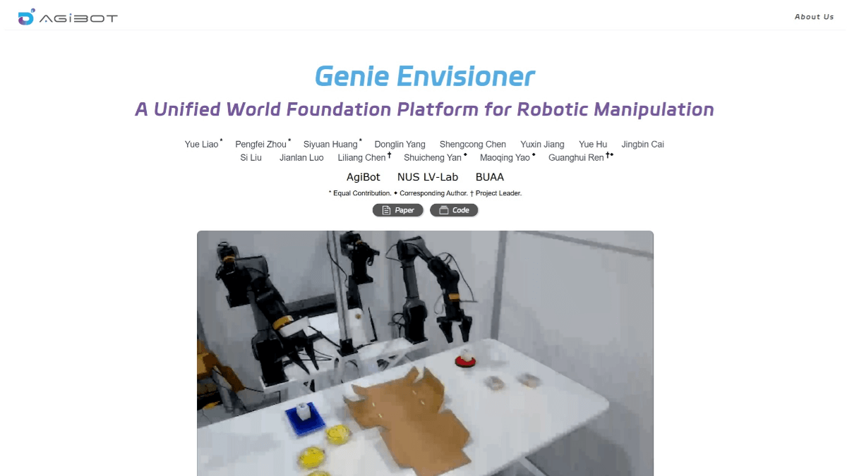 Genie Envisioner - 智元联合北航等开源的通用机器人操作平台