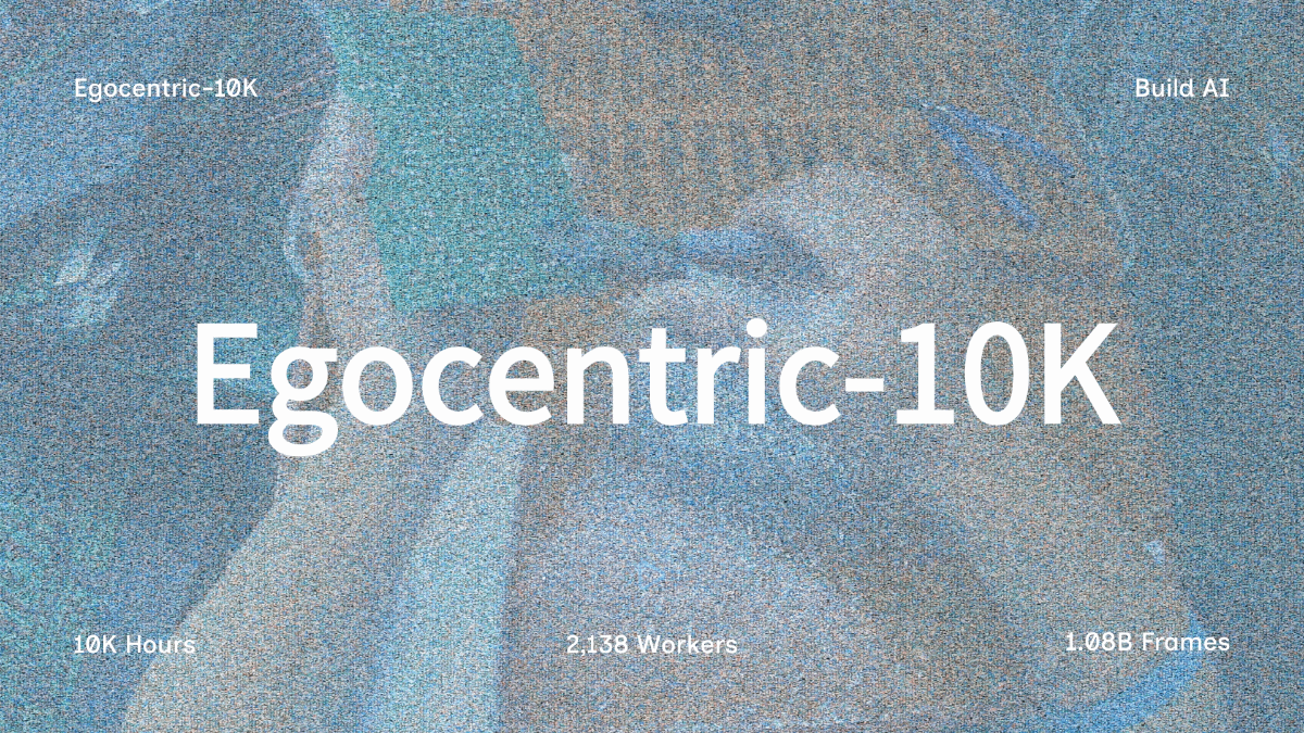 Egocentric-10K - Build AI开源的第一人称视角机器人数据集